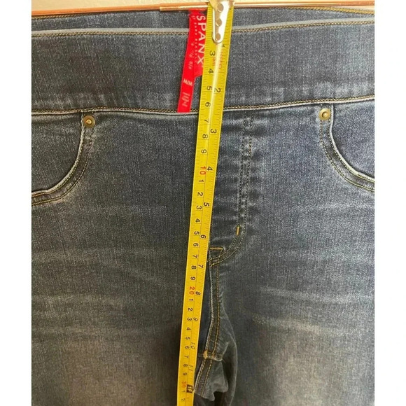 Spanx Womens Pull On Distressed Ankle Skinny Denim Jegging Jeans Blue Sz M/M - Picture 7 of 11